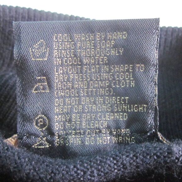 C. Reid Men Vintage Size M Black Knit Wool & Cashmere Pullover Sweater 46" Chest - Picture 9 of 10